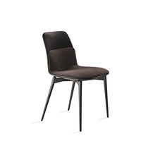 Chaise contemporaine / tapissée / avec accoudoirs...