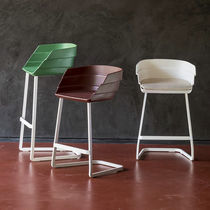 Chaise de bar contemporaine / tapissée /...