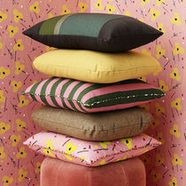 Coussin carré / à motif / en coton