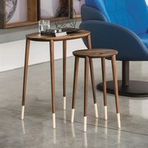 Table gigogne contemporaine / en noyer /...