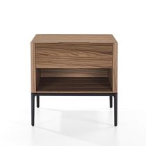 Table de chevet contemporaine / en noyer...