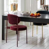 Chaise contemporaine / en tissu / avec piètement...