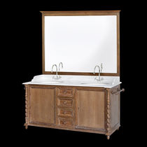 Meuble vasque double / à poser / en bois...
