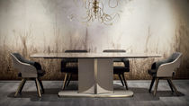 Table contemporaine / en marbre / rectangulaire