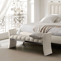 Banquette classique / en cuir / en bois