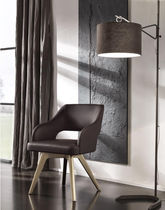 Lampe sur pied / en métal / en toile / classique