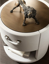 Table de chevet contemporaine / en verre...
