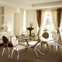 Table contemporaine / en fer / avec piètement...