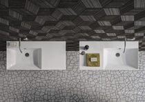 Vasque murale / en céramique / avec plan...
