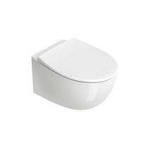 WC suspendu / en céramique / sans bride