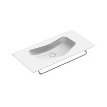 Vasque suspendue / en céramique / avec porte-serviettes...