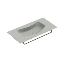 Vasque suspendue / en céramique / avec porte-serviettes...