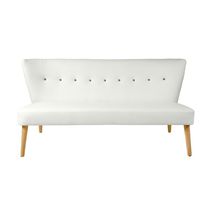 Canapé contemporain / blanc / en tissu /...