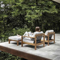 Ottoman contemporain / en teck / en tissu...