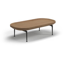 Table basse contemporaine / en teck / avec...