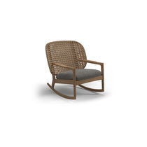 Fauteuil contemporain / en tissu / en teck...