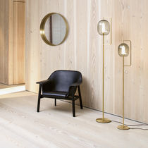 Lampe sur pied / en laiton / en verre /...