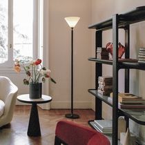 Lampe de sol / en frêne / en verre / contemporaine