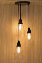 Suspension / en laiton / en verre / contemporaine