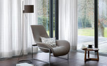 Tissu d'ameublement / uni / en laine