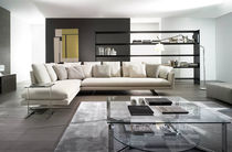 Canapé d'angle / contemporain / blanc /...