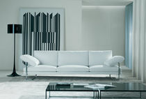 Canapé contemporain / blanc / en cuir /...