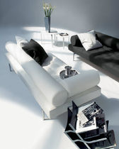 Canapé contemporain / blanc / en tissu /...