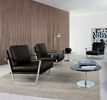 Fauteuil contemporain / en cuir / luge