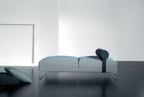 Banquette contemporaine / en tissu / bleue