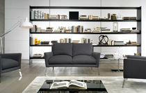 Canapé contemporain / noir / en tissu /...