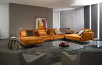 Canapé d'angle / contemporain / marron /...