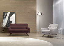 Canapé contemporain / marron / en tissu...