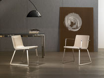 Chaise contemporaine / en acier inoxydable...