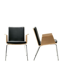 Chaise contemporaine / en tissu / en chêne...