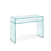 Console contemporaine / en verre bombé /...