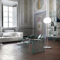 Fauteuil contemporain / en verre bombé