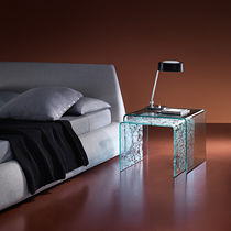 Table de chevet contemporaine / en verre...