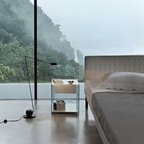 Table de chevet contemporaine / en verre...