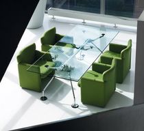 Fauteuil visiteur contemporain / en cuir...