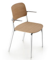 Chaise contemporaine / en tissu / en bois...
