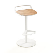 Tabouret de bar contemporain / en cuir /...