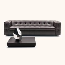 Canapé chesterfield / marron / gris / beige