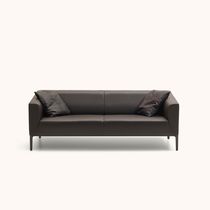 Canapé contemporain / blanc / marron / gris