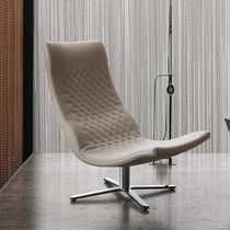Fauteuil contemporain / en cuir / avec repose-pieds...