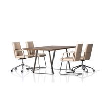 Table contemporaine / en chêne / avec piètement...