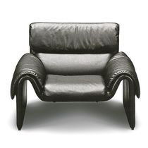 Fauteuil contemporain / en cuir / en acier...