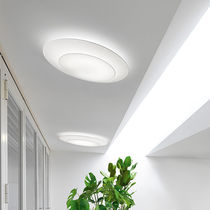 Plafonnier contemporain / rond / en tissu...