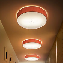Plafonnier contemporain / rond / en tissu...