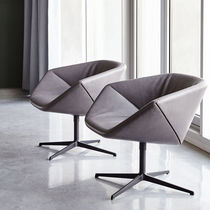 Fauteuil contemporain / en tissu / en noyer...
