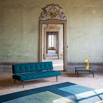Canapé contemporain / en tissu